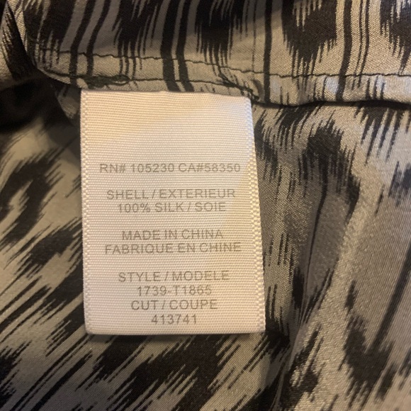 Joie Velarine Black Gray Caviar 100% Silk Blouse - Picture 7 of 7